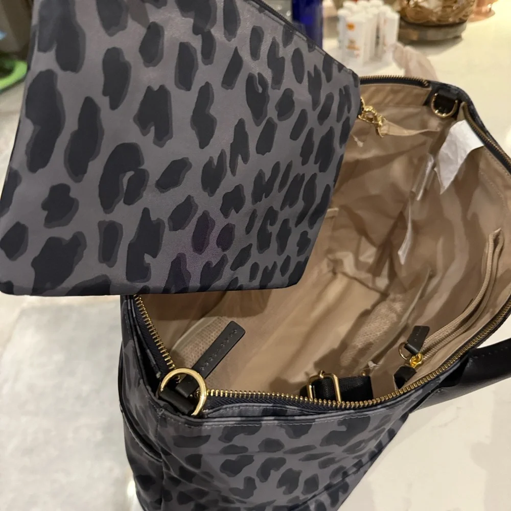 Pottery Barn Leopard Print Diaper Tote Bag NWT